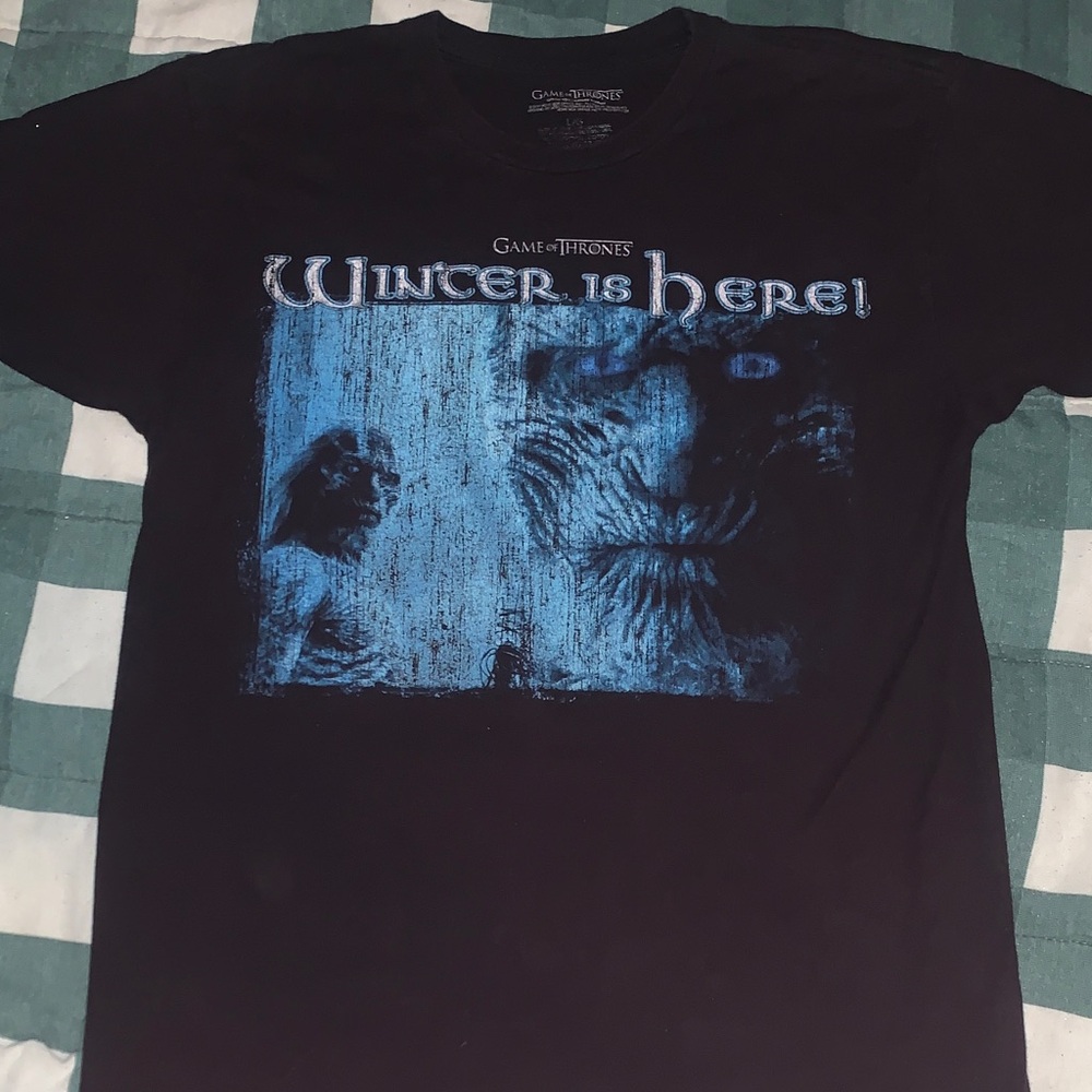 Game Of Thrones Black and Blue Graphic T-Shirt